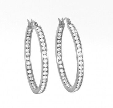 Creola grande con pietre bianche