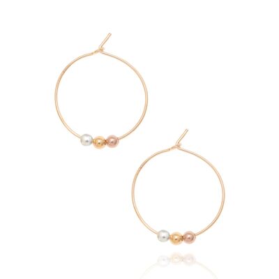 Spheres hoop earrings