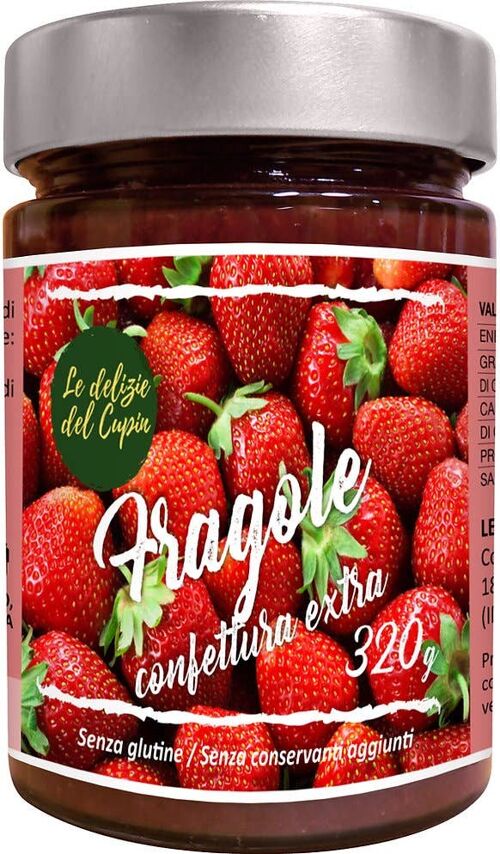 Cupin di Confettura Extra di Fragole 320g