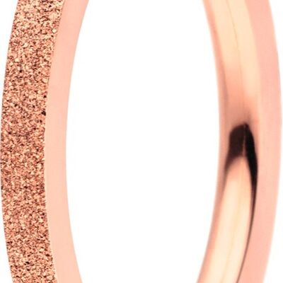 Plug ring inside 2mm rose steel diamond-coated