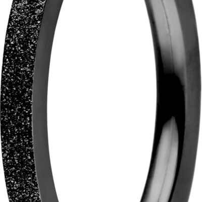 Plug-in ring inside 2mm black steel diamond