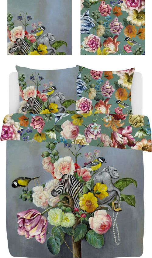 Jet Originals - Dekbedovertrekset - Floral Animal - 200x200/220