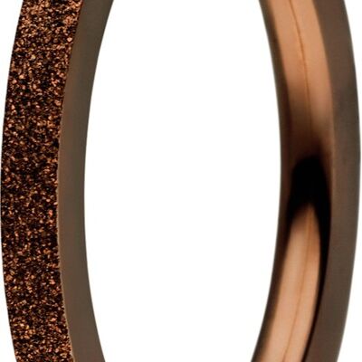 Ring inside 2 mm brown steel diamond-coated