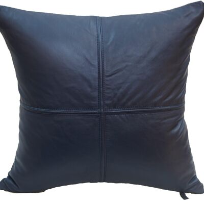 Cushion Leather Cross Stitch 45x45 cm blue