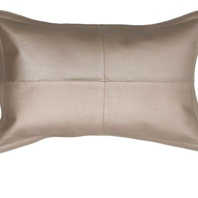 Cushion Vintage Suede leather 40x60cm metallic grey