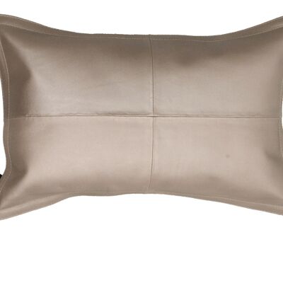 Cushion Vintage Suede leather 40x60cm metallic grey
