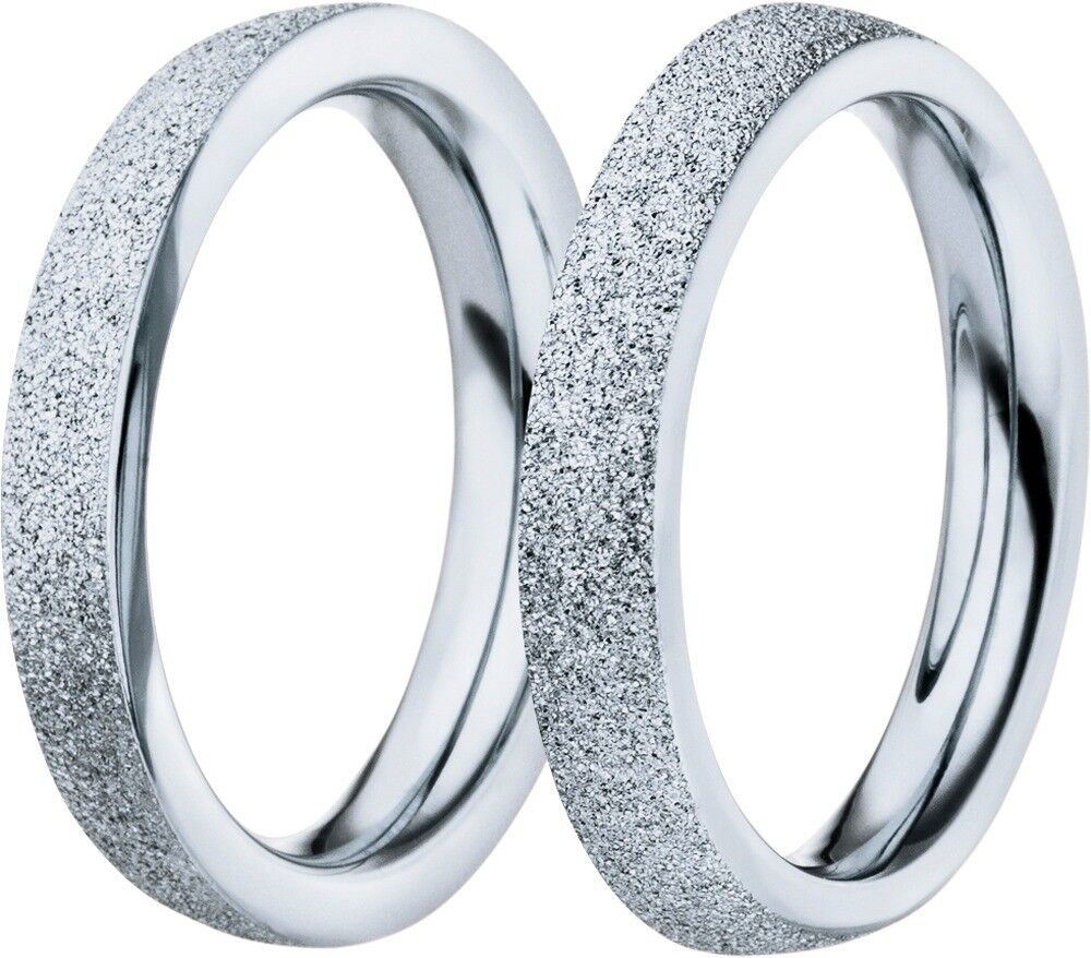 Coppia di anelli a innesto esterno 3mm in acciaio diamantato