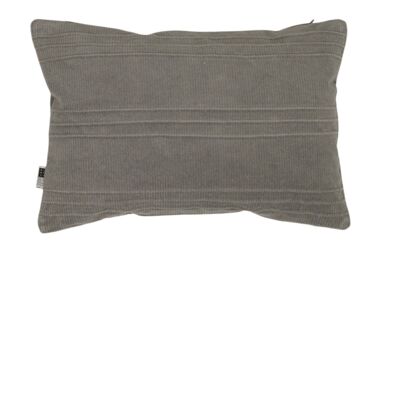 Coussin velours côtelé 35x50cm gris clair