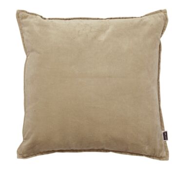 Coussin Velours bord 1cm 50x50cm Coquillage sable