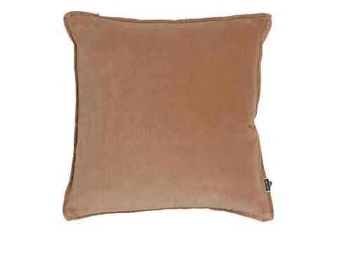 Cushion Velvet with 1cm edge 50x50cm Toasted Nut