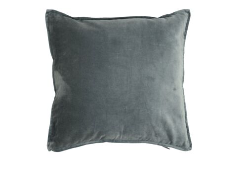 Kussen Fluweel met 1cm rand 50x50cm Blue Grey