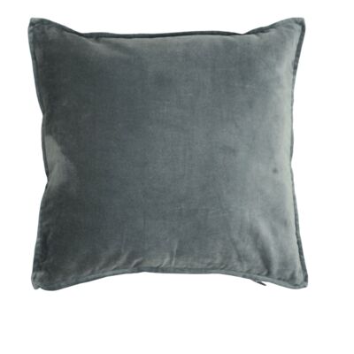Cushion Velvet with 1cm edge 50x50cm Blue Grey