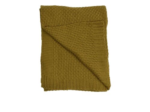 Knitted throw 130x170cm Golden Brown