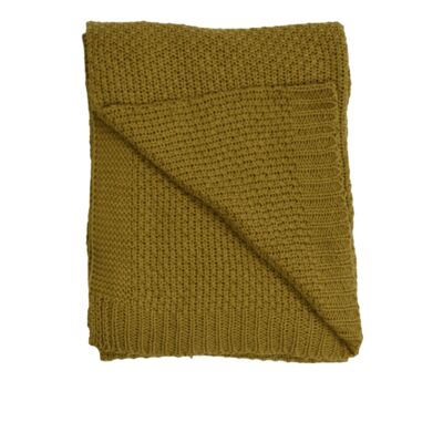 Knitted throw 130x170cm Golden Brown
