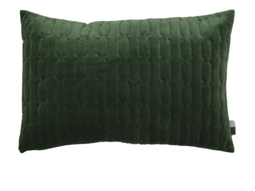Kussen Velvet Quilted 40x60cm Huntergreen