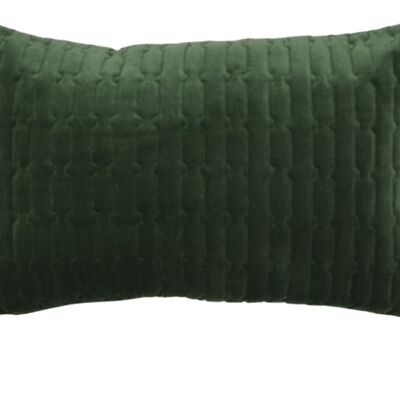 Cushion Velvet Quilted 40x60cm Huntergreen