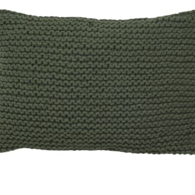 Cuscino lavorato a maglia 40x60 cm verde