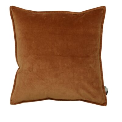 Cushion Velvet with 1cm edge 50x50cm Warm Orange