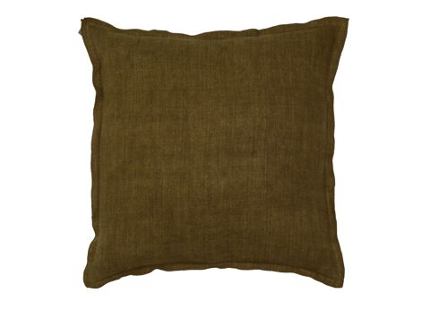 Cushion Linen 50x50cm Burnt Brown