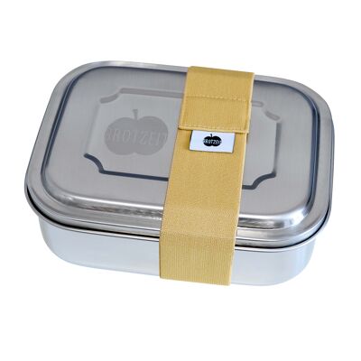 Brotzeit TWO boîtes à lunch boîte à lunch boîte à collation avec subdivisions en acier inoxydable 100% sans BPA - uni beige