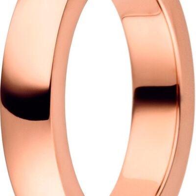 Plug-in ring inside 4mm cambered polished rosé