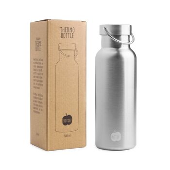 Bouteille thermos Brotzeit en acier inoxydable, gourde sans plastique en 3 tailles - 0,5 l 2