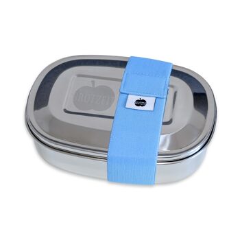 Brotzeit MAGIC lunch boxes lunch box snack box avec subdivision amovible en acier inoxydable uni bleu clair 1