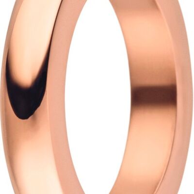 Plug-in ring inside 3 mm steel cambered polished rosé