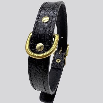 Collar Croco Negro XS/S