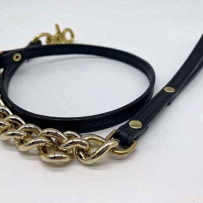 Black chain leash
