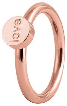 Ring inside, round profile, round attachment, rosé Love
