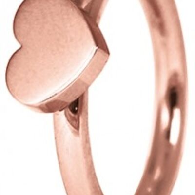 Ring inside, round profile, heart attachment, rosé