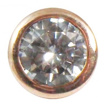 Fixation pour anneau enfichable zircone 7mm acier rose