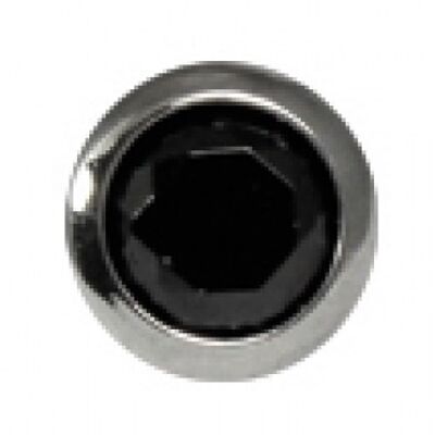 Fijación para anillo enchufable circonita 7mm acero negro