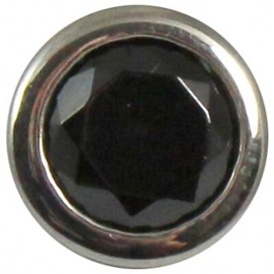 Fijación para anillo enchufable circonita 9 mm acero negro