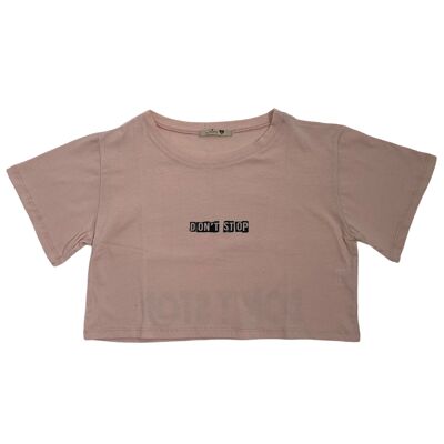 Camiseta Page - Rosa / Negro metalizado