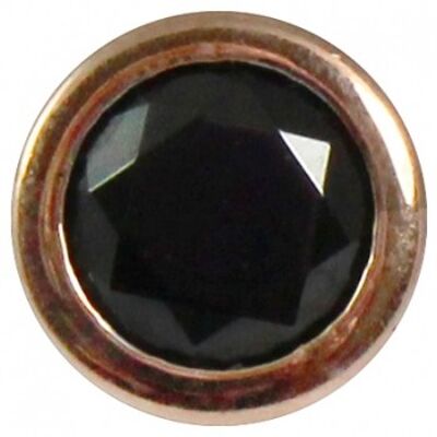 Fijación para anillo circonita 9 mm acero rosa negro