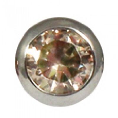 Attachment for plug-in ring zirconia 7mm steel champagne