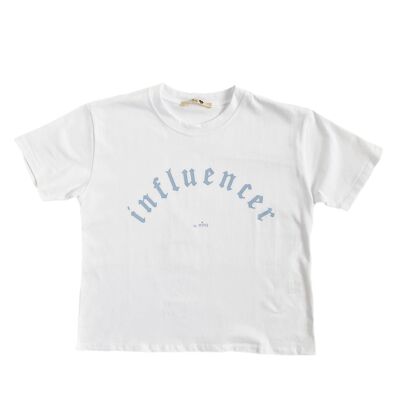 Camiseta Never - Blanco/Azul