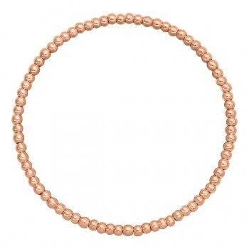 Bracelet boule acier inoxydable rose 1