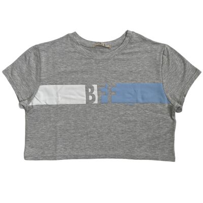 Camiseta Naia - Gris y Azul