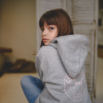 Sudadera Nina - Gris / Rosa