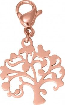 Charm Cosmopolitan Albero della Vita in acciaio inox rosa