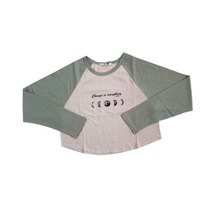 Camiseta Lins - Rosa/Kaki