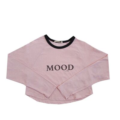 Camiseta Felice Mood - Rosa/Antracita