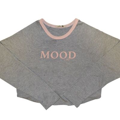 Camiseta Felice Mood - Gris/Rosa
