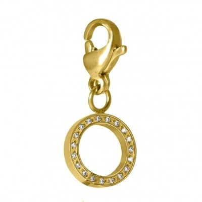 Charm Cosmopolitan circle open stainless steel gold