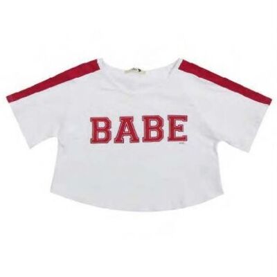 Camiseta Claire - Blanco/Rojo