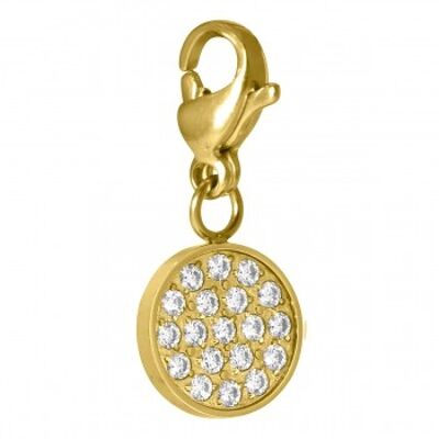 Charm Cosmopolitan round stainless steel gold