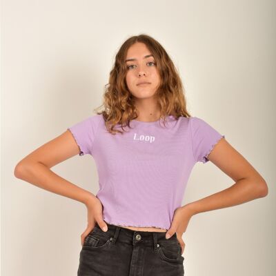 Camiseta Lavi - Lila/Blanco